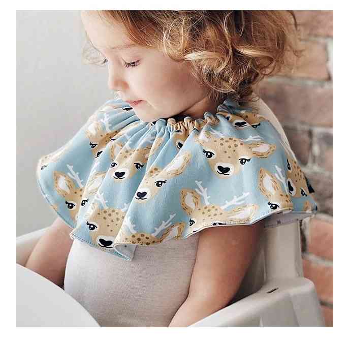 送料無料 2点セット スタイ 防水 ビブ 前掛け コットン まるいスタイ360度 子供 エプロン キッズ おしゃれ よだれかけ 赤ちゃん ベビー