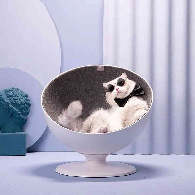 猫ベッド キャット ベッド おしゃれ ハウス 猫ベッド 半球型 360&deg;回転 ハーフ かわいい 快適｜minashop