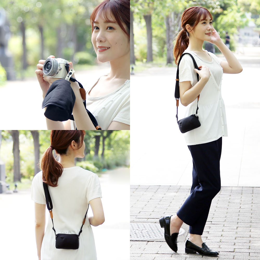 楽天市場 カメラケース Camera Case カメラカバー Mi Na ミーナ おしゃれ かわいい 女子 カメラのお洋服 ナノ 帆布ブラック ミーナ