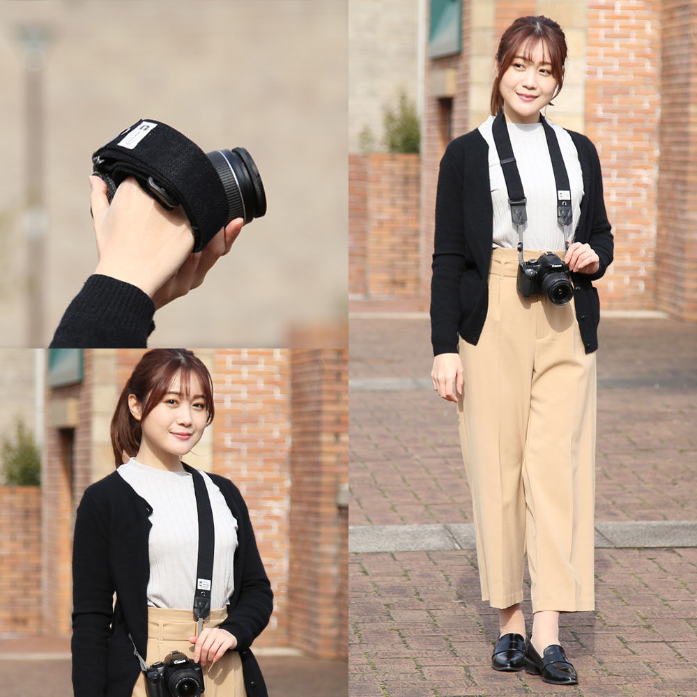 楽天市場 カメラストラップ 一眼レフ かわいい おしゃれ Mi Na ミーナ Mamoru ブラック 撥水加工 ３ ５ｃｍ幅 長さ調節タイプ ミーナ