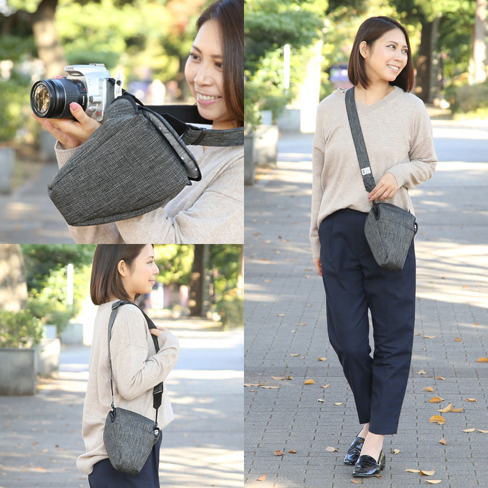 カメラケース Camera Case カメラカバー Mi Na ミーナ おしゃれ かわいい 女子 カメラのお洋服 ワイド ブラックミックス 撥水加工 Napierprison Com