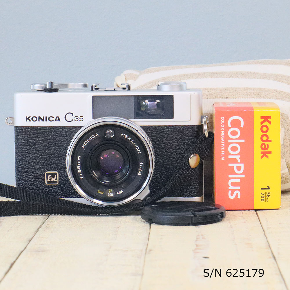 美品 コニカ Konica C35 AF ブルー 返品保証 動作品 楽天市場】【整備済】【保証付 】 コニカ KONICA C35 E&L S/N