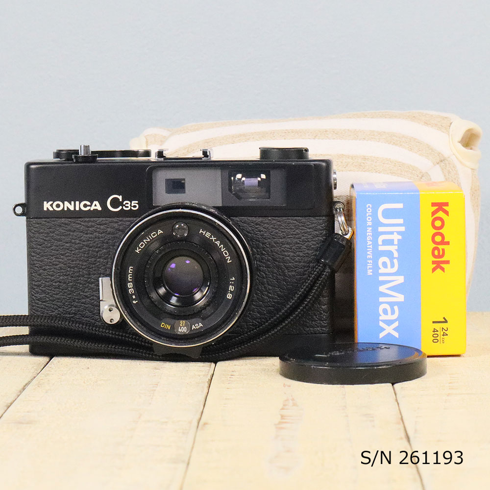 【作動保証1ヶ月】整備済、完動品/ コニカ Konica C35 初期型 楽天市場】【整備済】【保証付 】 コニカ KONICA C35 Flashmatic