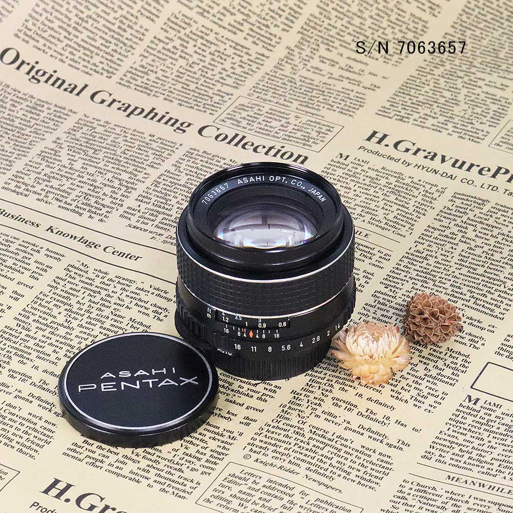 【保証付 】【中古】　オールドレンズ　ペンタックス PENTAX SMC TAKUMAR 50mm F1.4 M42マウント S/N 7063657　(ポーチ付)｜ミーナ