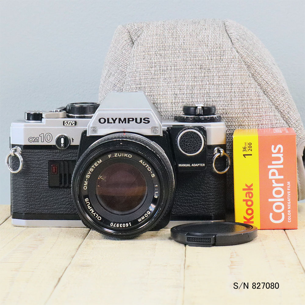 美品】オリンパス OM-1N シルバー 50mmF1.8レンズ、本革ケース付き
