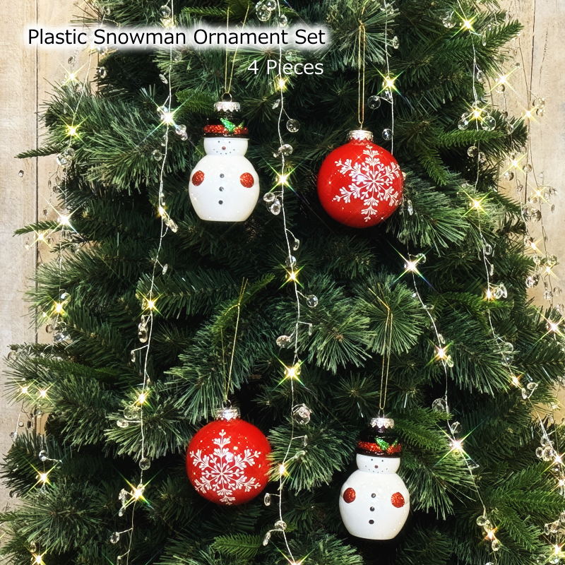  クリスマスオーナメント 2個セット クリスマスオーナメント プラスチックサンタオーナメントセット サンタ