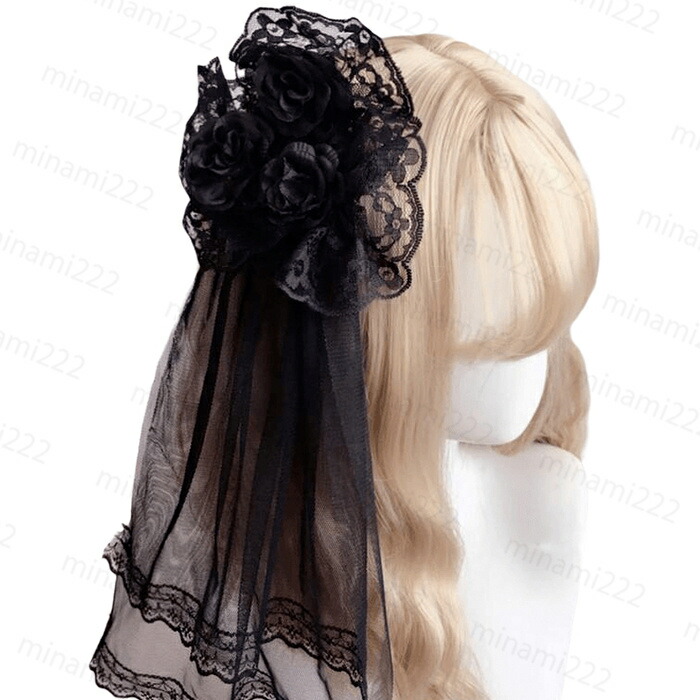 レッドベルベットロリータヘアクリップ
