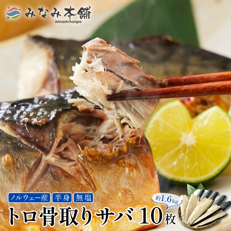 さば 南蛮漬け レシピ付き 骨取り ノルウェー産 半身10枚入り 送料無料 鯖 冷凍 トロさば 焼魚 骨なし