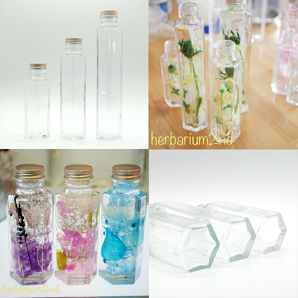 市場 ガラス瓶 ドレッシング ボトル 蓋付き 六角 0ml 40本セット 業務用