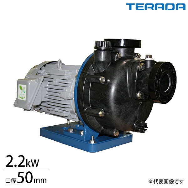 寺田ポンプ 樹脂製自吸式ポンプ CMP4-62.2E (200V/2.2kw /口径50A)|ミナトワークス