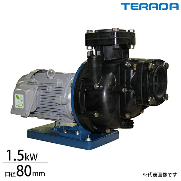 寺田揚水機 脂製自吸式揚水機 CMP6-51.5E (200V/1.5kw /差しわたし80A) [備え付ける用揚水機・テラダ揚水機] その他-電動工具本体