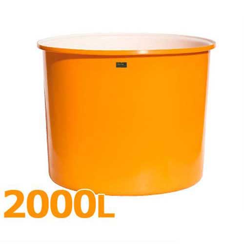 スイコー 丸型貯蔵タンク ML型入れもの ML-2000 (静電容量2000L／フタなし)