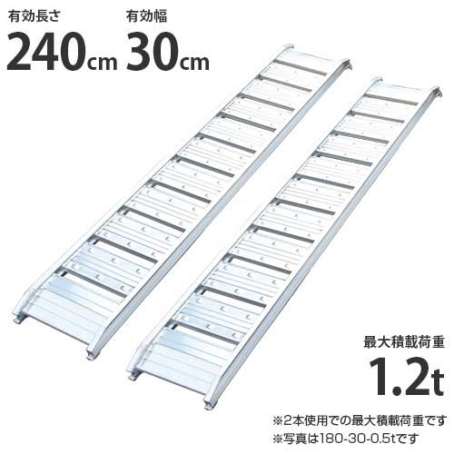 シンセイ 軽銀ブリッジ回路 240-30-1.2t 2本書き割り (掛け目1.2t/全長242糎/幅30糎) [軽銀製 道板 ラダーレール 傾斜面]