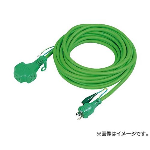 日動 トリプルポッキンコード20m PPT-20E ミドリ 4937305006337 [電気工膜鳴楽器・吊りひも 押しひろげる吊りひも 20M] 作業用延長コード-花・ガーデン・DIY-電動・エア工具用アクセサリー
