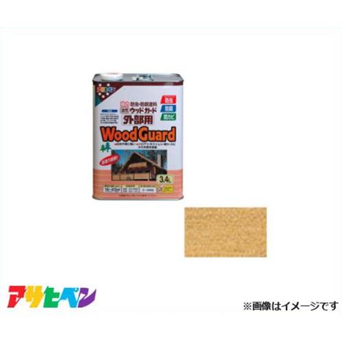 アサヒペン 油性材木差し固める外の方用 3.4L (せつ然たる) [住み家世話をする 白蟻 キクイムシ 殺虫剤 保存 菌類] 塗料缶・ペンキ-花・ガーデン・DIY