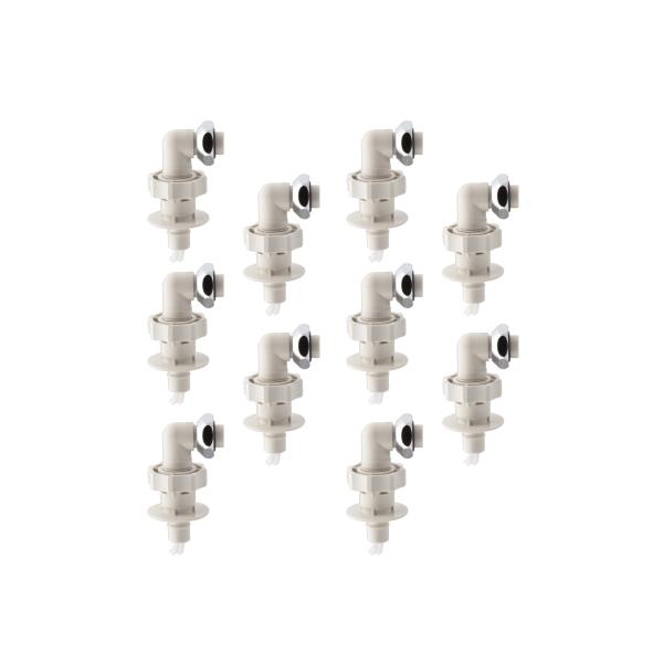 GAONA ガオナ 洗い濯ぎ機用ニップル 水目こぼし押しとどめる ワンタッチ 10個入 GA-LB025 [原状取り戻すこと 取替え用 保守用]
