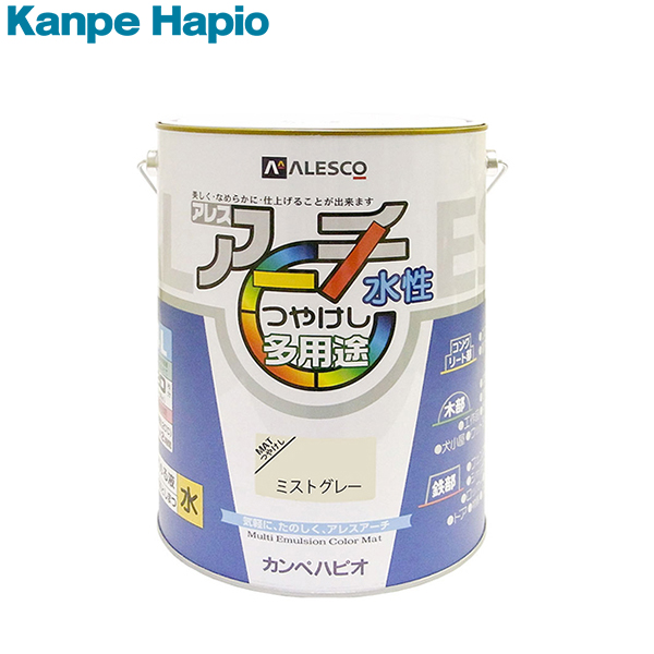 代引き手数料無料 楽天市場 カンペハピオ 水性つやけし多用途 アレスアーチ ミストグレー 4l 塗料 ペンキ 油性 油性塗料 ミナト電機工業 手数料安い Www Lexusoman Com