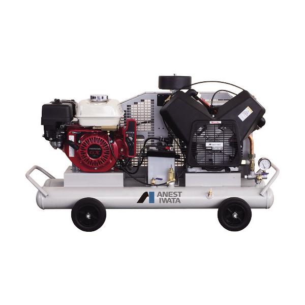 楽天市場】アネスト岩田 5馬力 エンジンコンプレッサー PLUE37C-10