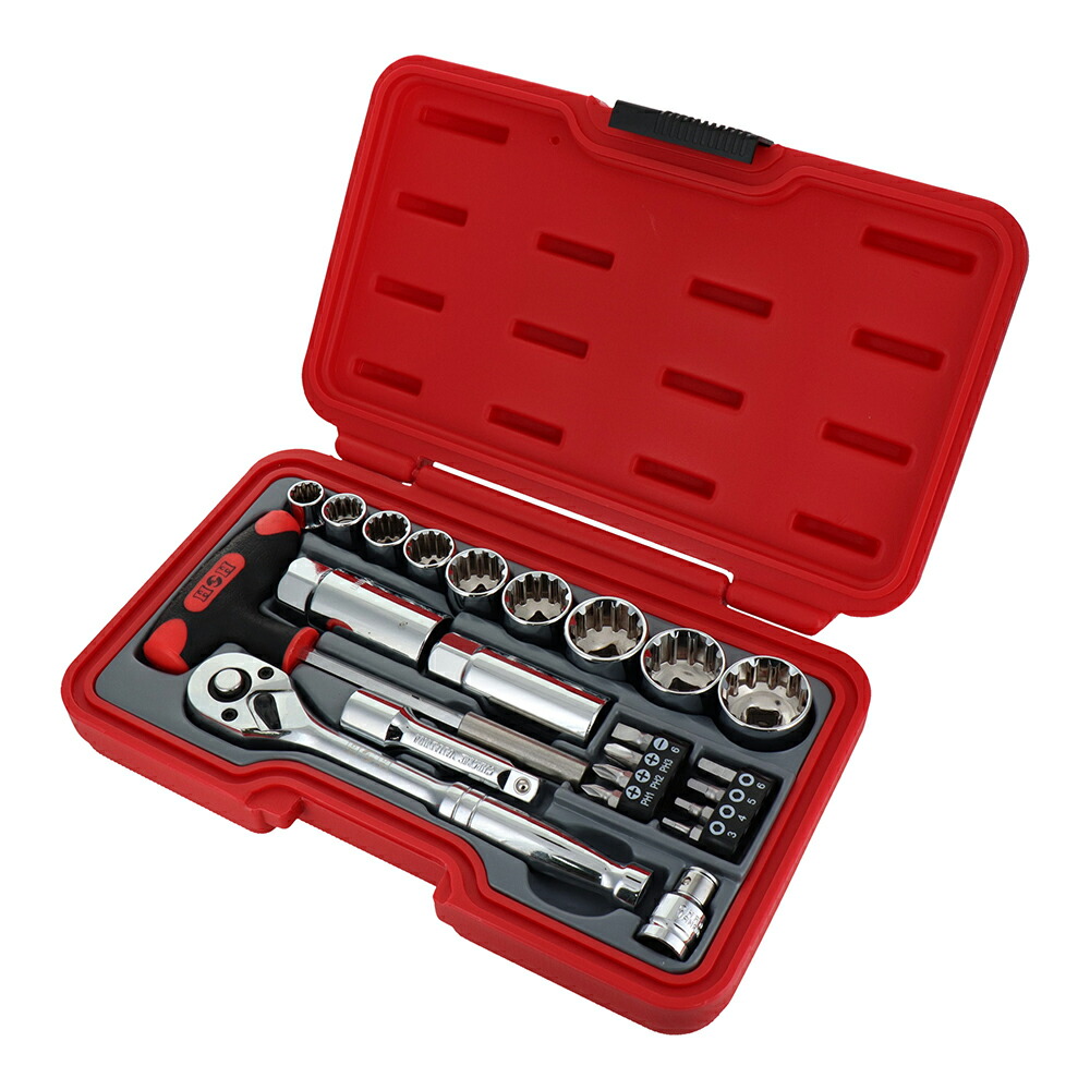 楽天市場】H＆H ソケットレンチセット 9.5mm 3/8 23pcs 工具セット