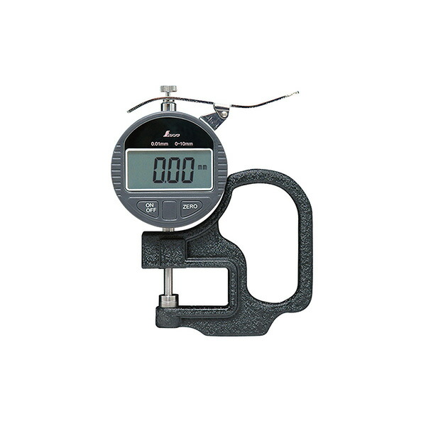 シンワ測定 デジタルシックネスキャリパー A 0.01mm/10mm ハンドル付 73746 4960910737464