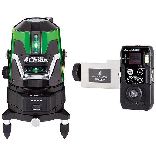 シンワ測定 レーザーロボ LEXIA 51 緑であること 自動小銃追掛ける回転させる台 受光器書き割り 69741