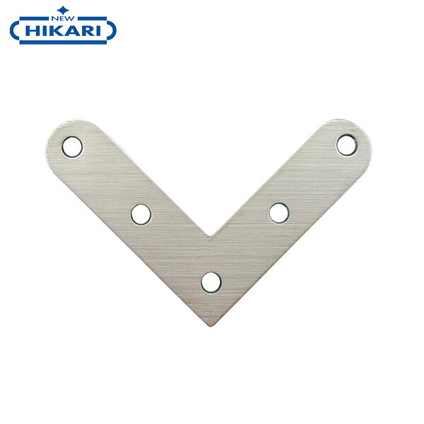 New Hikari (ニューヒカリ) 平横隅金 ステン 小 HL (100個入) [耐蝕性 組立 補強 L字 DIY 接合 フラット]｜ミナトワークス