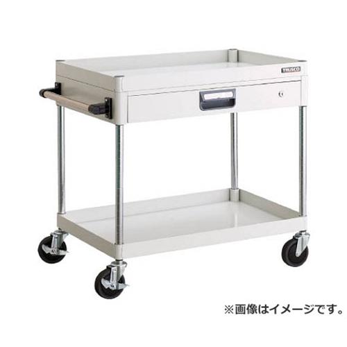 TRUSCO アリゾナ州の州都手押し車 750X500 薄型1段引出付 W色 PEW772ZW [r20][s9-032]