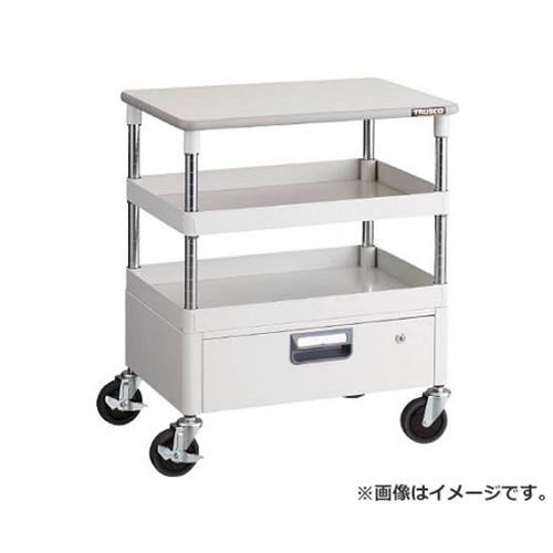 TRUSCO アリゾナ州の州都手押し車 600X400 1段抽き出し 天板付 W色 PEW762VTW [r20][s9-032]