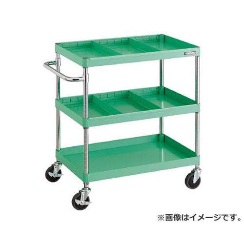 TRUSCO フェニックスワゴン 750X500 仕切2段付 YG色 PEW973S2YG [r20][s9-031]｜ミナトワークス