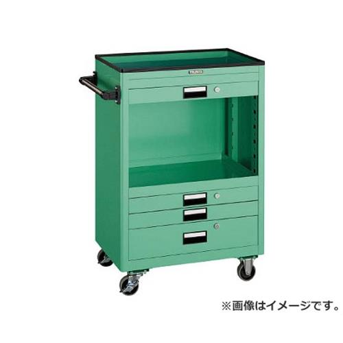TRUSCO ツールワゴン 600X400 浅3深1引出 幕板付 YG NTS631PYG [r21][s9-833]｜ミナトワークス