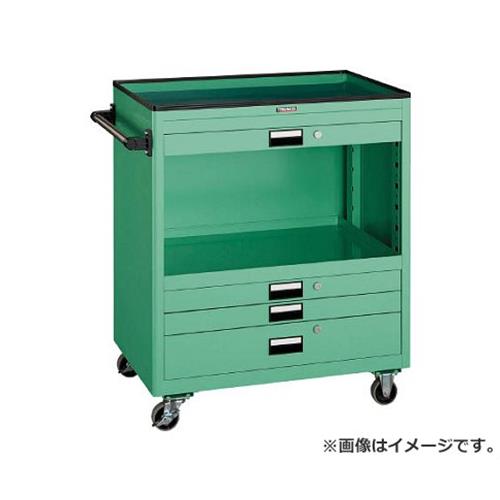 TRUSCO 物の具手押し車 750X500 浅3深1抽き出し 幕板付 YG NTS731PYG [r21][s9-833]