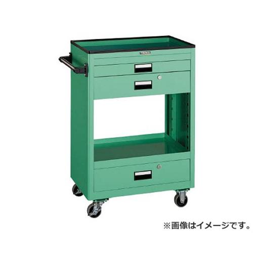 TRUSCO 物の具手押し車 600X400 浅1深2引出付 YG NTS612YG [r21][s9-833] 花・ガーデン・DIY-DIY・工具