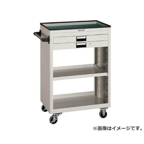 TRUSCO 物の具手押し車 600X400 浅型2引出付 W NTS620W [r20][s9-833] 花・ガーデン・DIY-その他
