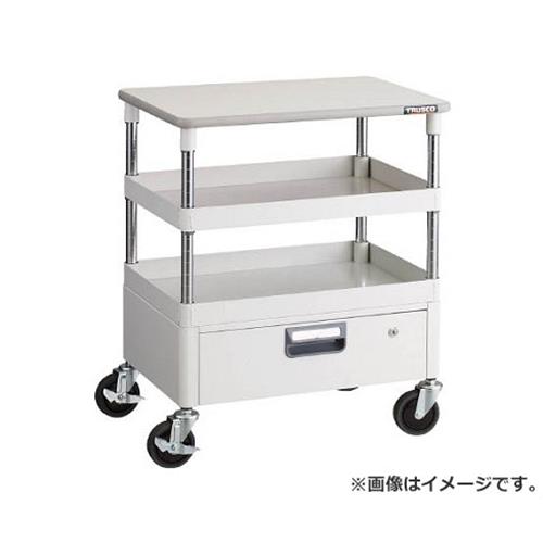 TRUSCO アリゾナ州の州都手押し車 600X400 1段抽き出し 天板付 YG色 PEW762VTYG [r20][s9-032]