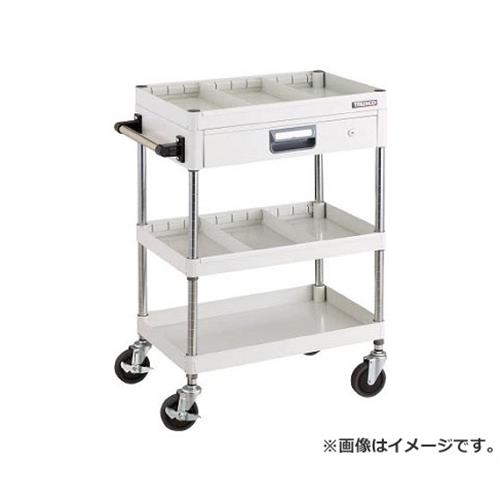 TRUSCO フェニックスワゴン 600X400 仕切2段付 引出付 YG色 PEW963ZS2YG [r20][s9-032]｜ミナトワークス