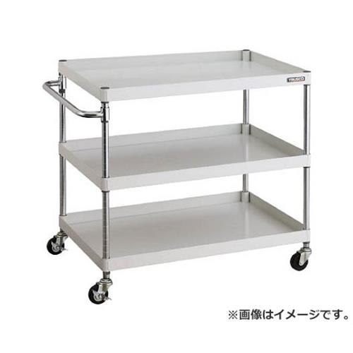 TRUSCO フェニックスワゴン 600X400 3段 Φ75ゴム車輪 YG色 PEW963G75YG [r20][s9-830]｜ミナトワークス