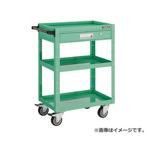TRUSCO イーグルワゴン 600X400 引出付 ウレタン4輪自在 YG色 EGW763VUJYG [r20][s9-032]｜ミナトワークス