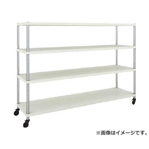 TRUSCO フェニックスラック 1800X450 4段 U車輪付 W色 PER4644U125W [r21][s9-032]｜ミナトワークス