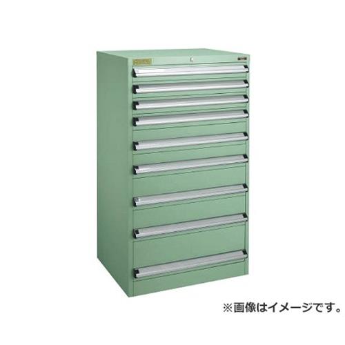 TRUSCO VE7S型収納家具 700X550XH1200 引き出し9段 VE7S1201 [VE7S-1201][r22][s9-039]