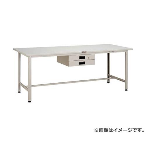 TRUSCO SAE型作業台 1800X7450XH740 薄型2段引出付 W色 SAE1800UDK2W [r21][s9-039]｜ミナトワークス