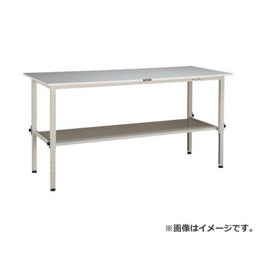 TRUSCO RAEM型高さ調整作業台 1800X750 下棚2枚付 W色 RAEM1800LT2W [r21][s9-032]｜ミナトワークス