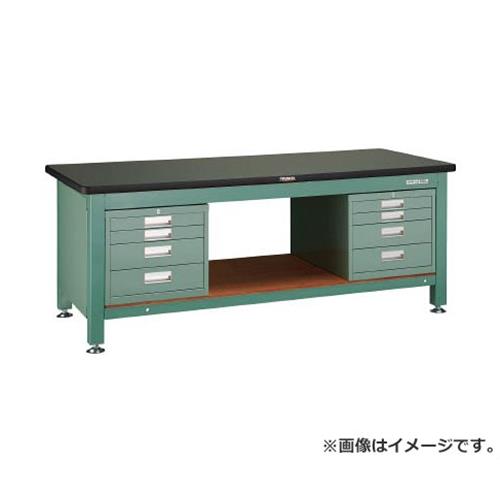 TRUSCO RTWZ型御勤め台 1800X900 4段引き出しX2付 RTWZ1809D4D4 [r22][s9-039]