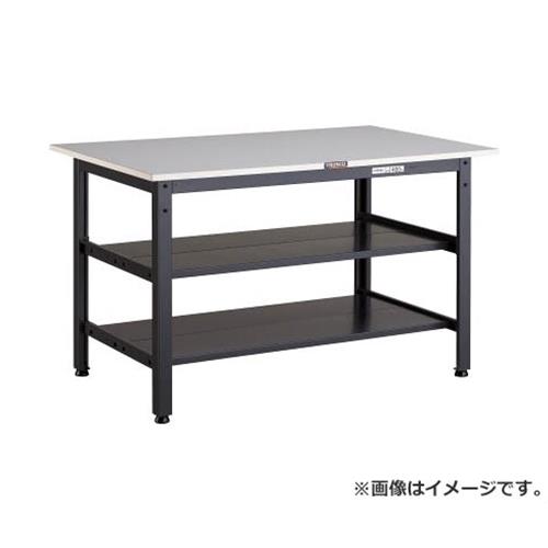 TRUSCO LEWR型作業台 900X600XH740 全面棚2段付 LEWR0960LTW [r21][s9-039]｜ミナトワークス