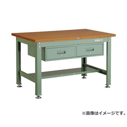 TRUSCO HW型作業台 1200X750XH740 2列引出付 HW1200FL2 (GN) [r21][s9-039]｜ミナトワークス