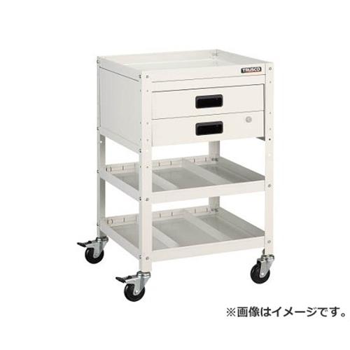 TRUSCO ラビットワゴン 500X500 引出2段 仕切2段付 W色 RBW853S2XW [r20][s9-032]｜ミナトワークス 29,835円