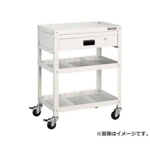 TRUSCO ラビットワゴン 600X400 引出1段 仕切2段付 W色 RBW863S2VW [r20][s9-032]｜ミナトワークス