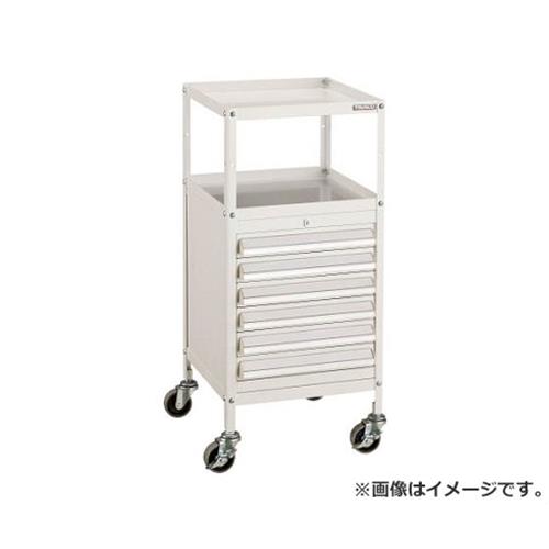 TRUSCO ミニキャビネットワゴン400X440X880LVR-421付 W MCW421W [MCW-421W][r22][s9-039] 花・ガーデン・DIY-工具収納用品