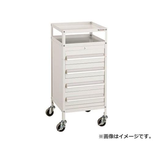 TRUSCO ミニキャビネットワゴン400X440X880LVR-542付 W MCW542W [MCW-542W][r22][s9-039] 収納・保管用品-工具収納用品