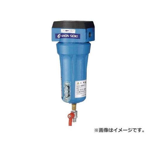 日本精器 高性能エアフィルタ15A3ミクロン(ドレンコック付) NICN215ADLDV [r20][s9-032]｜ミナトワークス