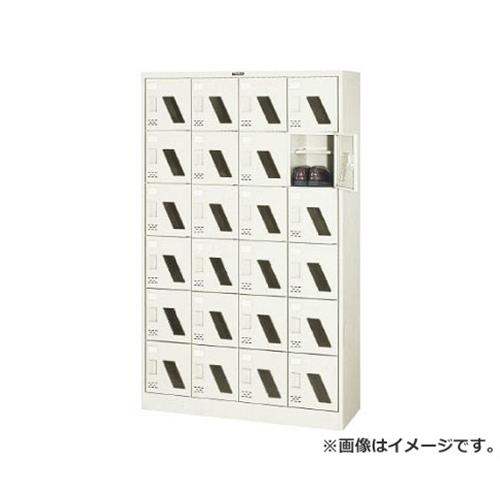 TRUSCO シューズ容れもの 24人用 1050X380XH1700 棚付 窓付 SC24WM [r21][s9-034]